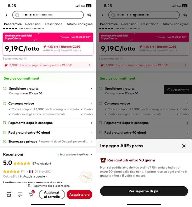 reso gratuito AliExpress