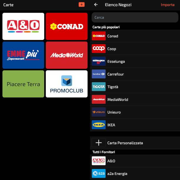 schermate app Supercards