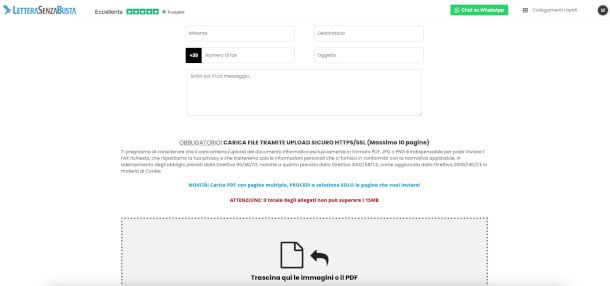 invio fax LetteraSenzaBusta