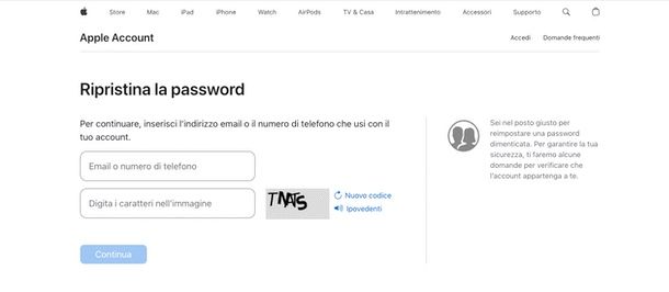 Ripristinare email iCloud