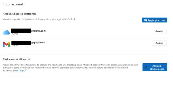 Vedere indirizzi email Microsoft Outlook new Windows