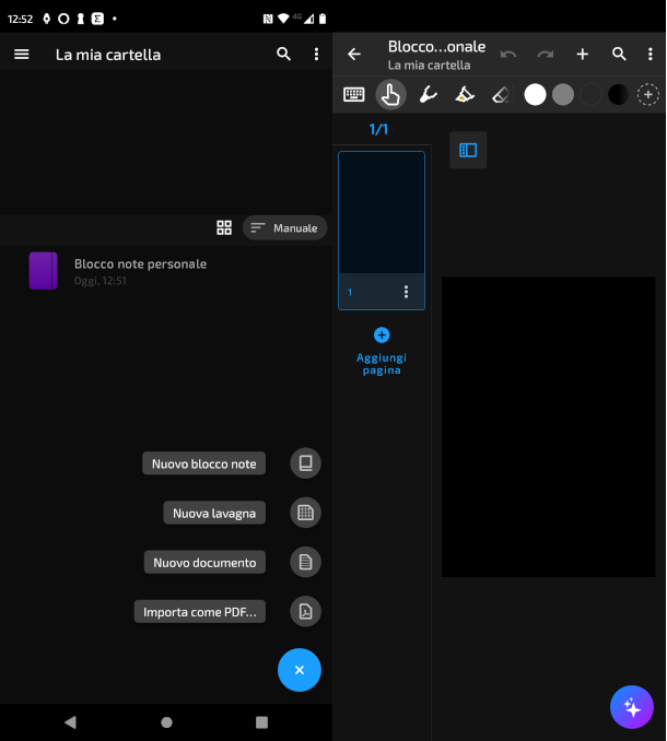 schermate app Nebo