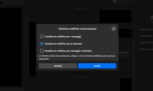 Disattivare chiamate Messenger Windows