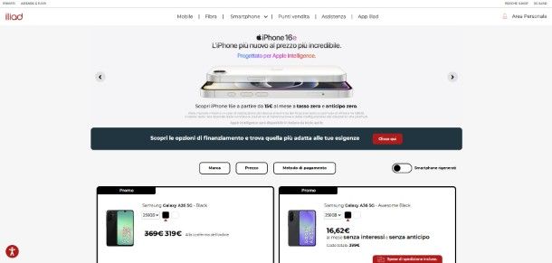 Smartphone iliad
