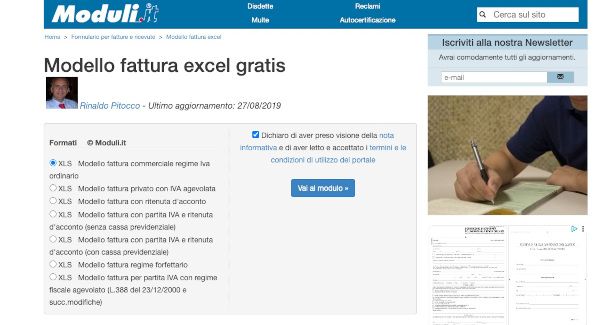 pagina sito moduli.it