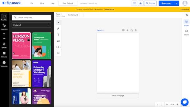 Creare FlipBook con FlipSnack