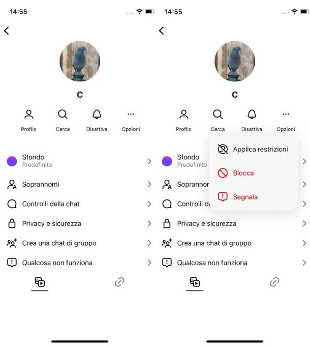instagram bloccare messaggi