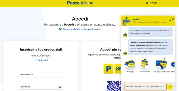 L'assistente digitale di Poste Italiane