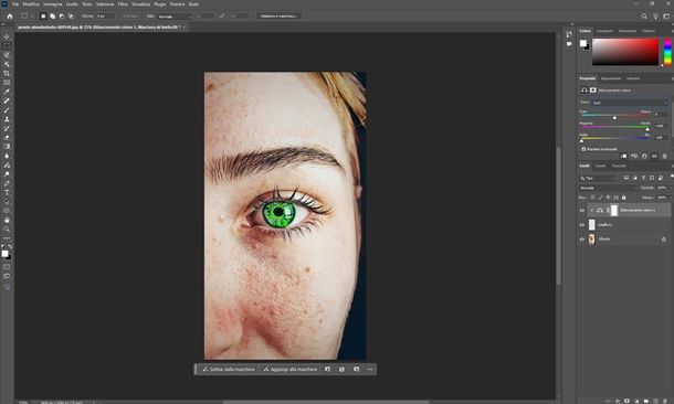 colorare occhi photoshop