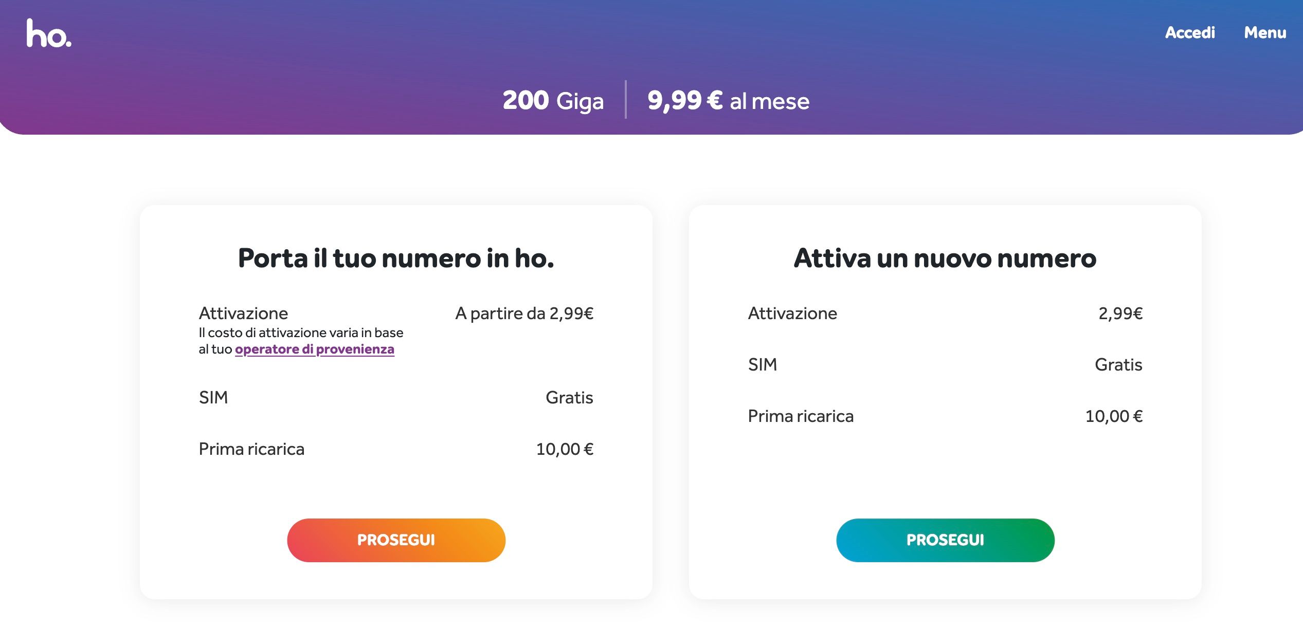 offerta ho mobile