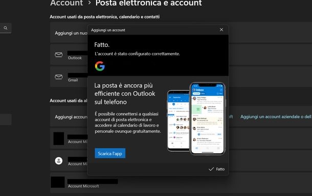 Cambiare account Gmail Windows