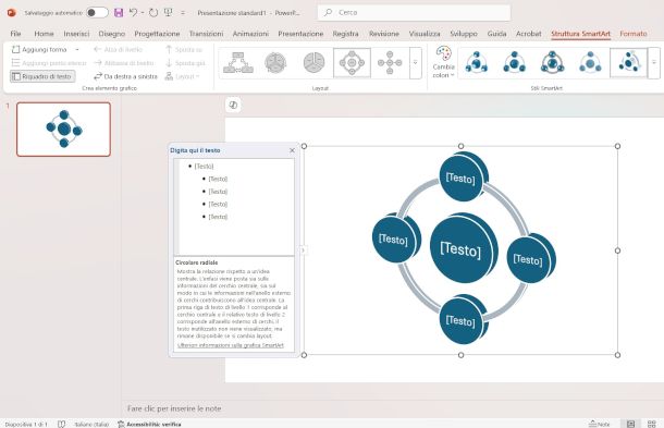 strumento SmartArt PowerPoint