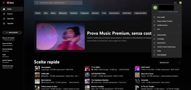 Carica YouTube Music