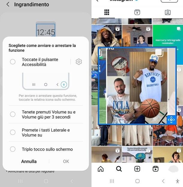 Zoom accessibilità Android