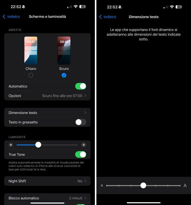 Come cambiare font su iPhone