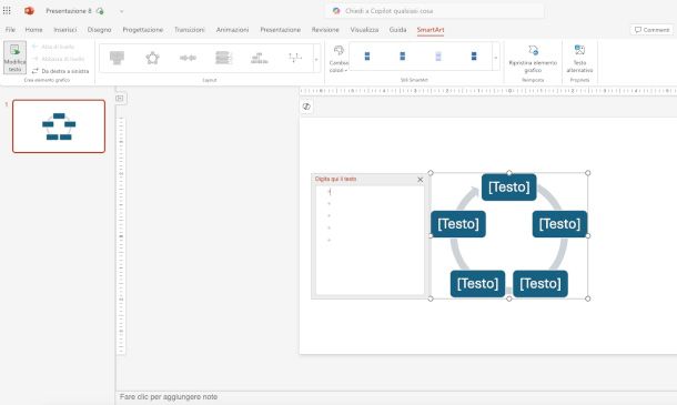 PowerPoint con diagramma