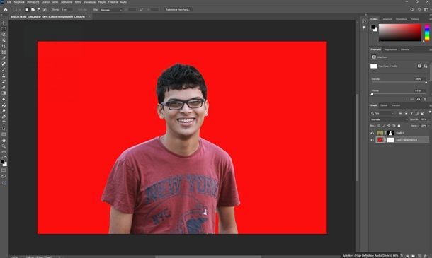 photoshop colorare sfondo