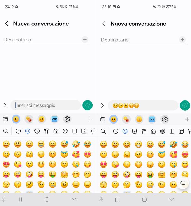 Come fare le faccine sulla tastiera di Samsung