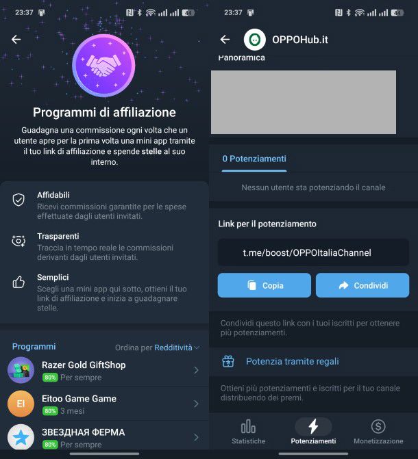 Guadagnare con Telegram