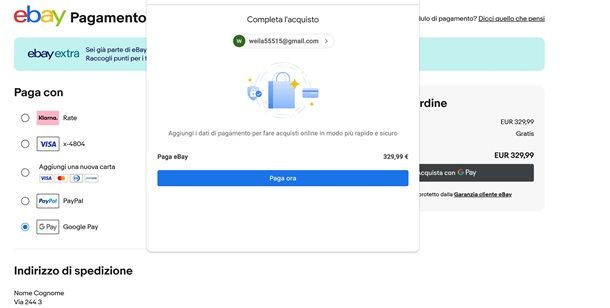 pagare con gpay ebay