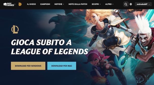 Scaricare League of Legends