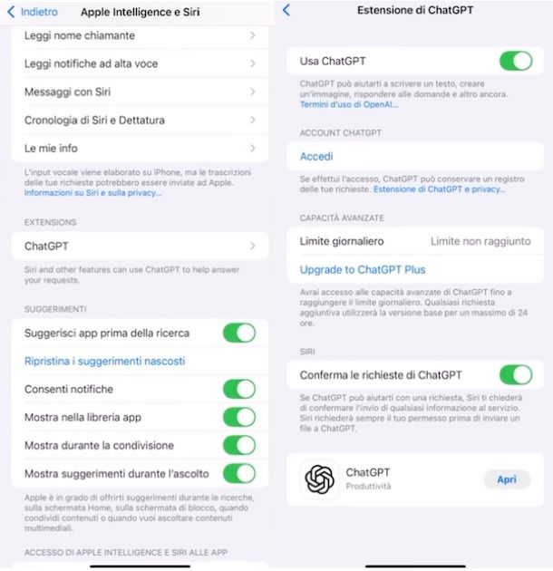 Abilitare ChatGPT con Apple Intelligence