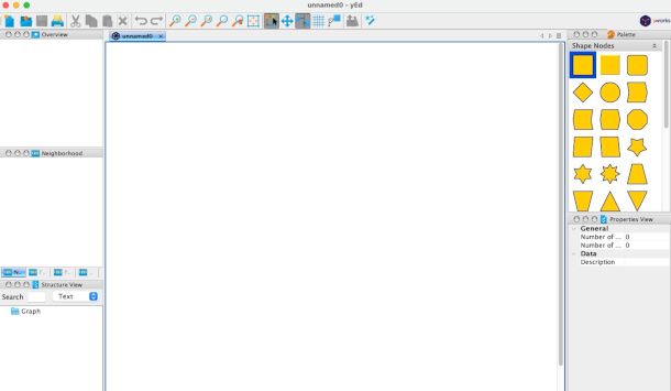 interfaccia programma yED