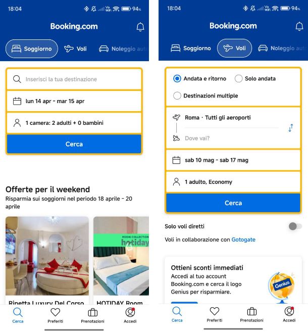 Booking