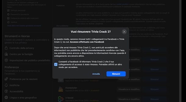 Rendere privato diario Facebook computer