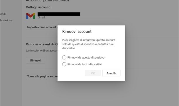 Disconnettersi Gmail Outlook Windows