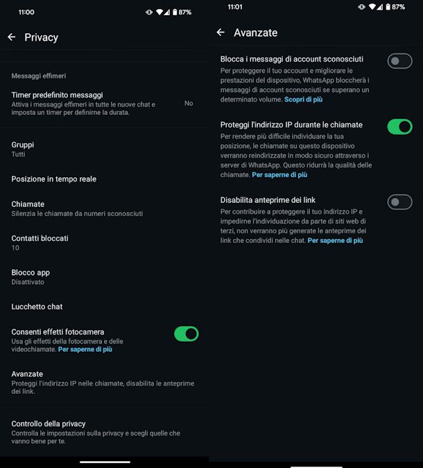 Blocco sconosciuti su WhatsApp