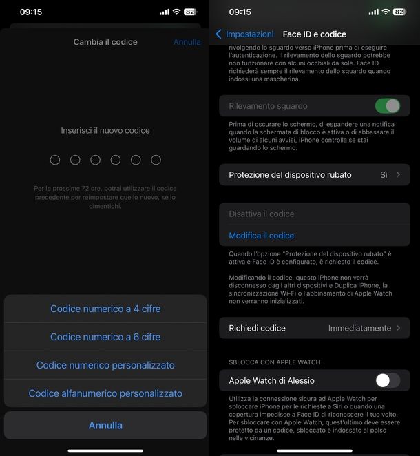 Come impostare password iPhone