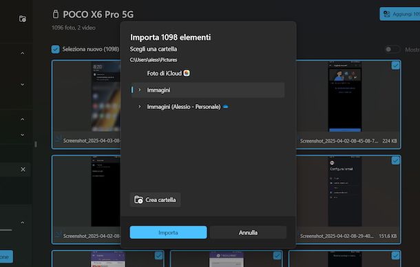 Trasferire foto da Xiaomi a PC Microsoft Foto