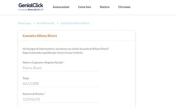 Contattare GenialClick tramite email