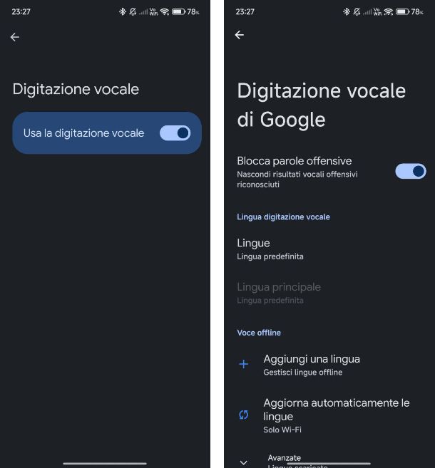 Come dettare la punteggiatura con Android