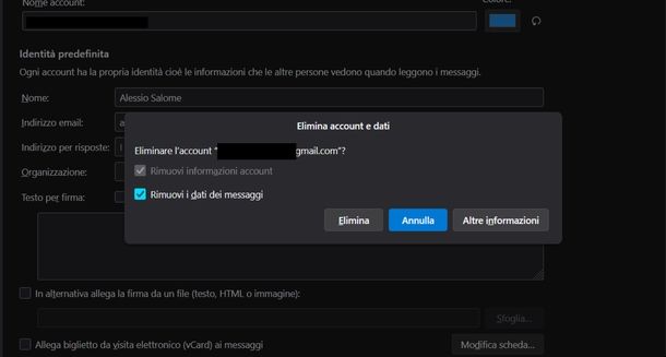 Disconnettersi Gmail Mozilla Thunderbird Windows