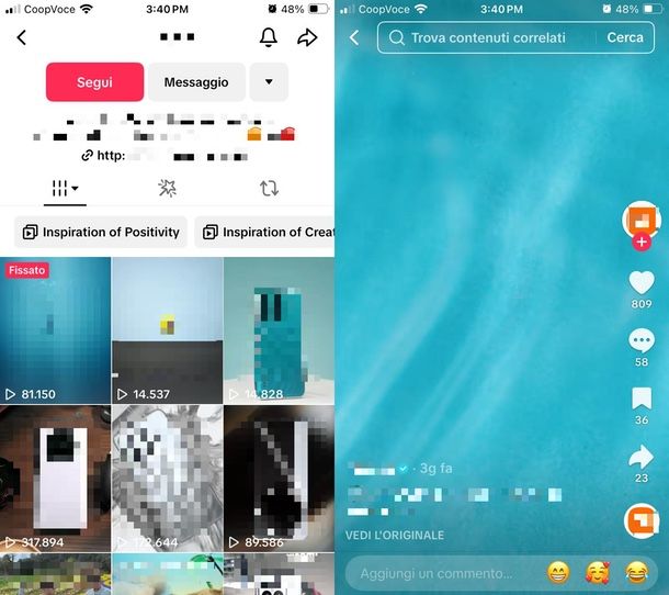 Vedere condivisioni video TikTok