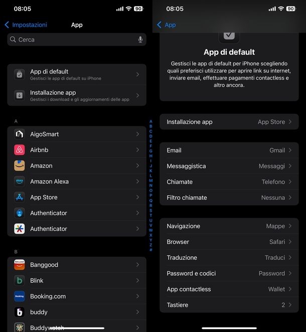 Impostare Safari come browser iPhone