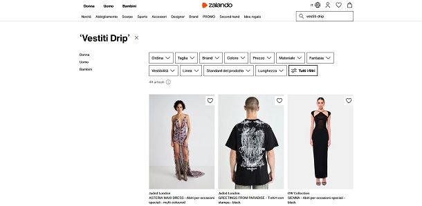 Siti per vestiti drip