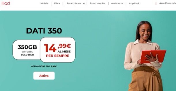 offerta solo dati iliad