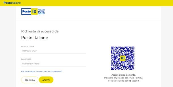 Come accedere a PosteID