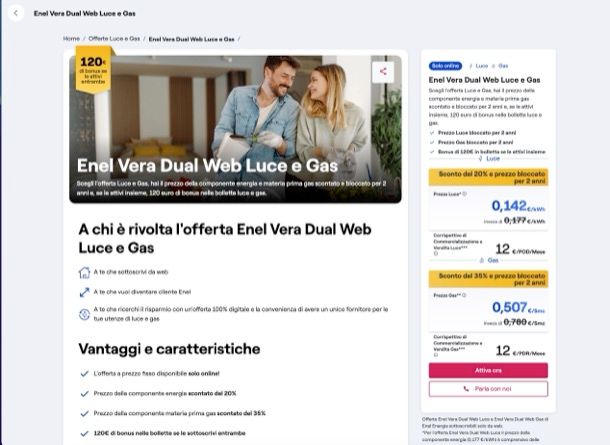 offerta enel luce e gas