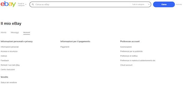 Cancellarsi da venditore eBay