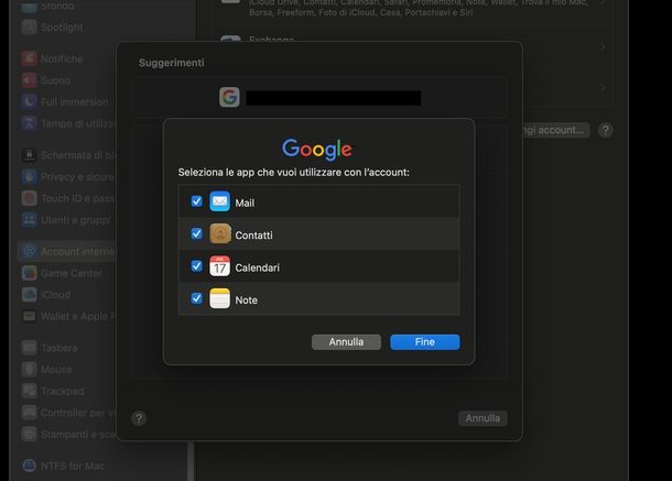 Cambiare account Gmail macOS