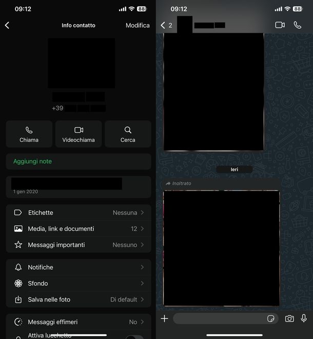 Recuperare numeri telefono WhatsApp iPhone