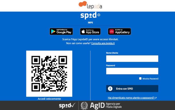 accesso con spid lepida