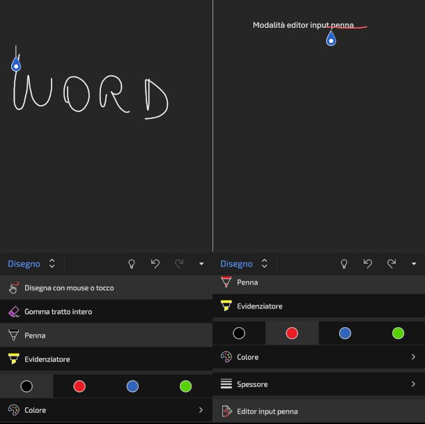 schermate disegno app Word