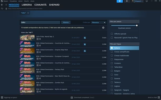 risk steam