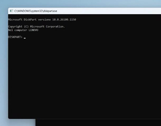 Diskpart Windows per sbloccare chiavette