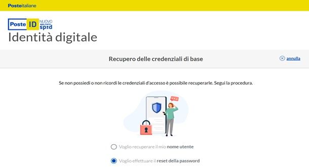 Come recuperare la password di PosteID